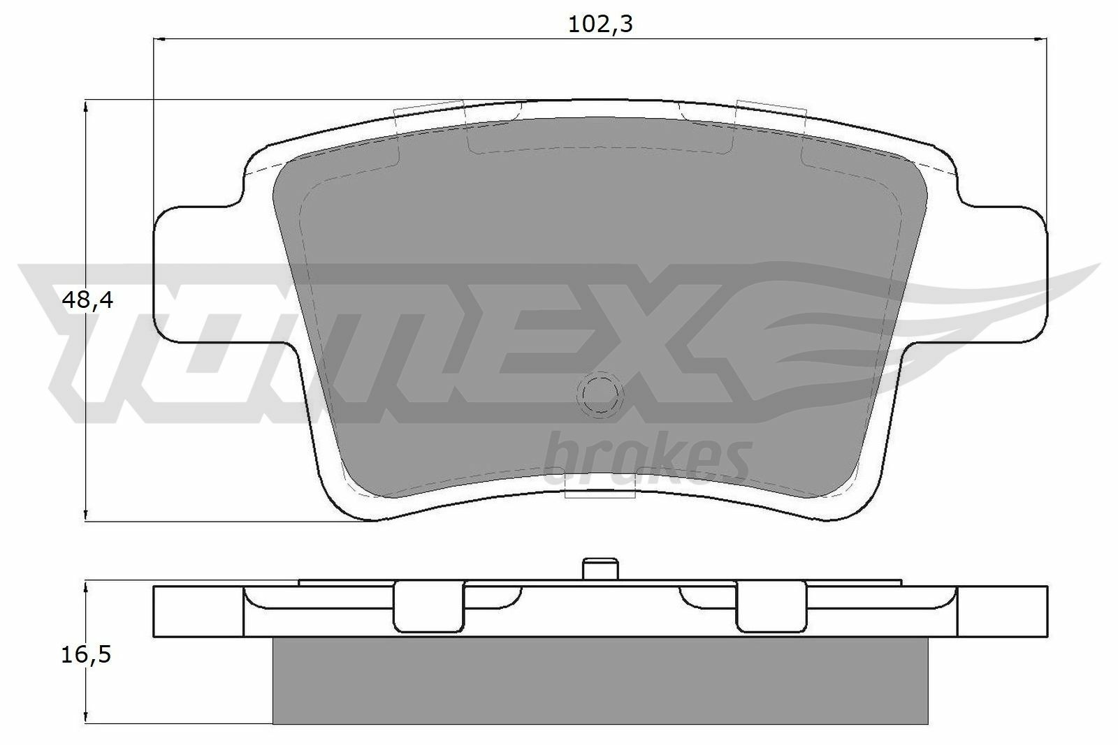 Sada brzdových destiček, kotoučová brzda TOMEX Brakes